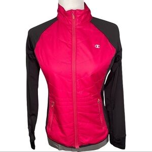 Champion Cold Weather Gear Pink Black Long Sleeved Activewear Full Zip J…